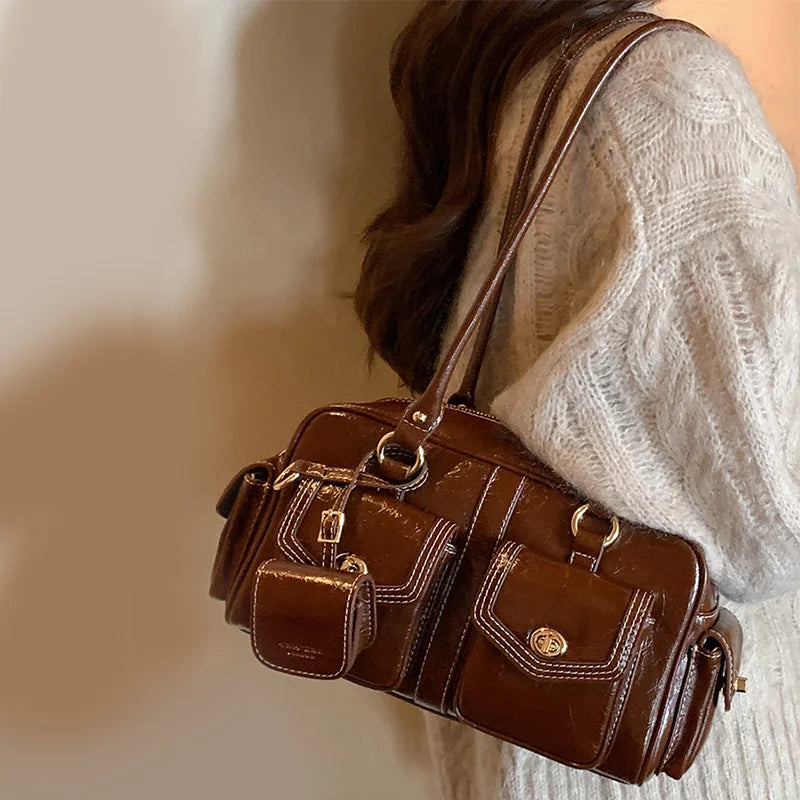 Luxury Trendy Stone Boston Bag