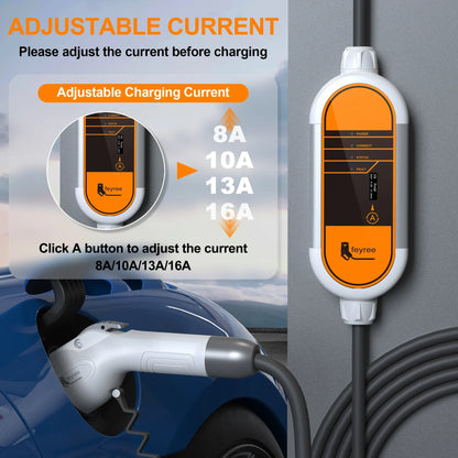 GB/T Portable EV Charger 3.5KW 16A Adjustable Electric Vehicle Charging Cable