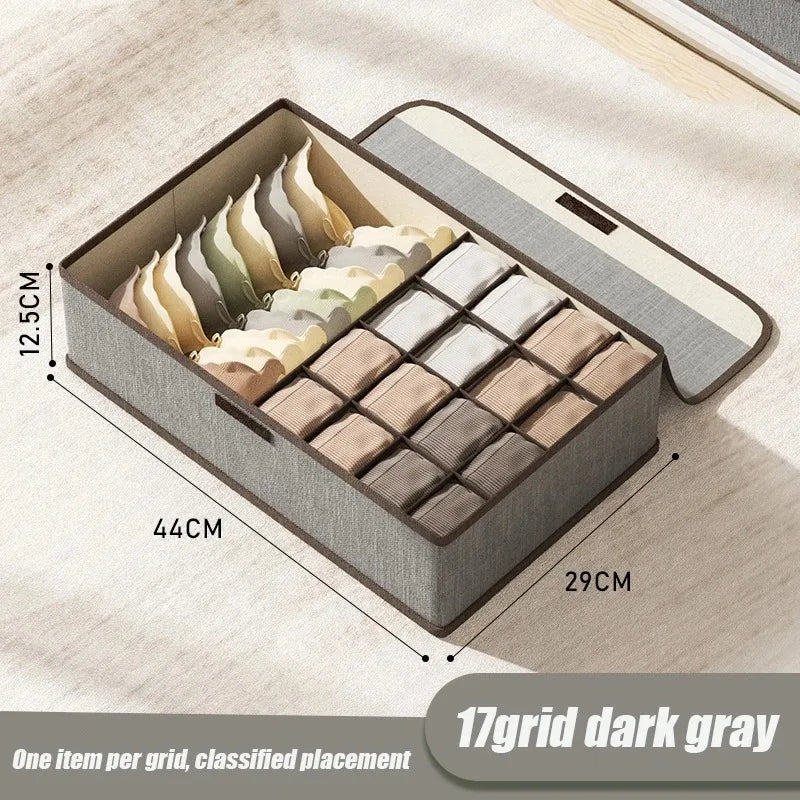 Foldable 3-in-1 Drawer Organizer for Underwear & Socks - 24