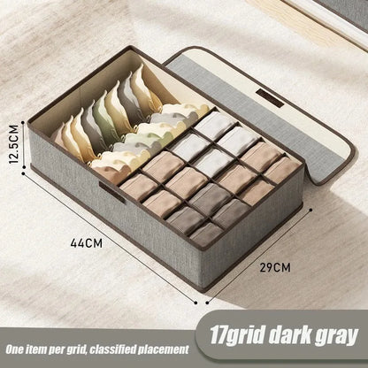 Foldable 3-in-1 Drawer Organizer for Underwear & Socks