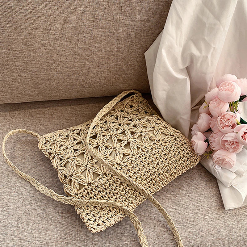 Luxury Woven Straw Crossbody