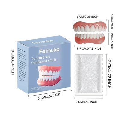 Premium Temporary Smile Veneers - Comfortable Fit for Missing or Chipped Teeth