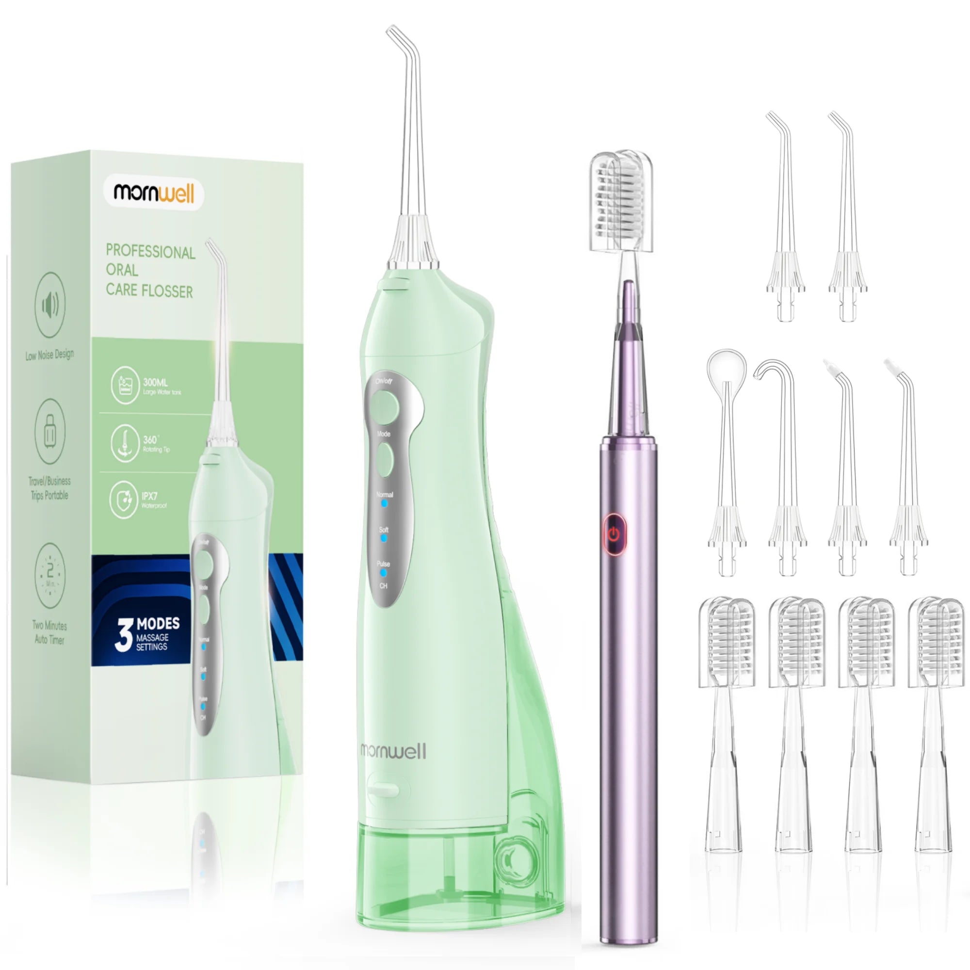 Portable Dental Oral Irrigator & Sonic Toothbrush Combo Set for Deep Cleaning - 27