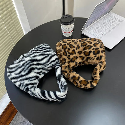 Luxury Leopard Print Plush Bag
