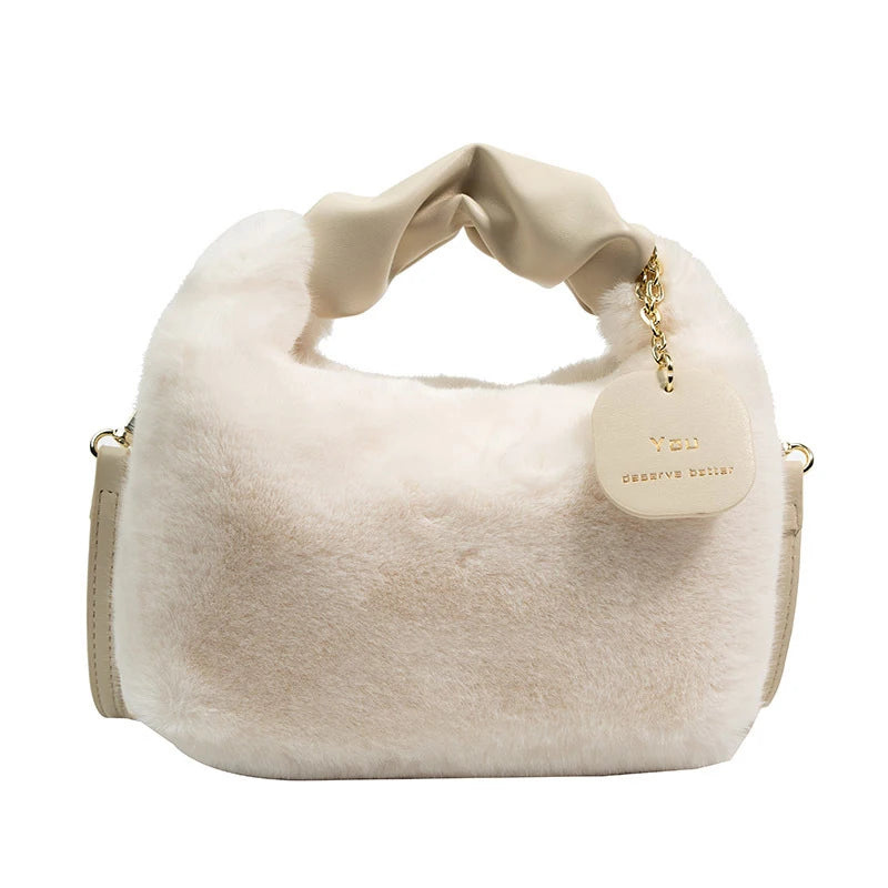 Luxury Plush Ruched Handbag