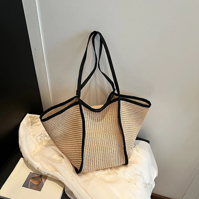 Luxury Bohemian Straw Tote