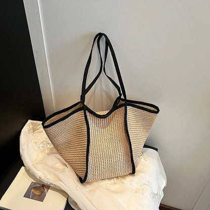 Luxury Bohemian Straw Tote