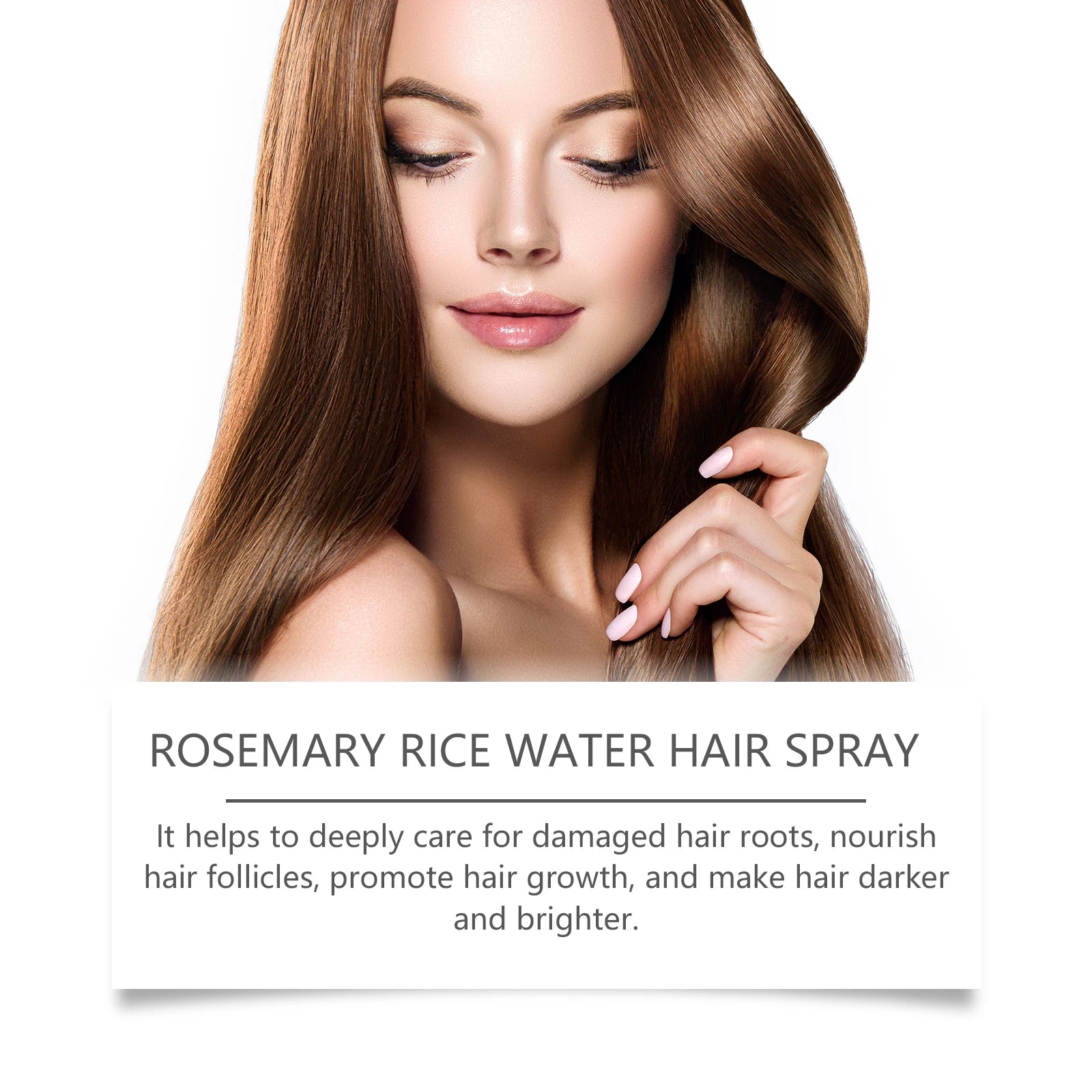 Rosemary Rice Water Hair Growth Spray - Leave-In Conditioner for Damaged Hair - 14
