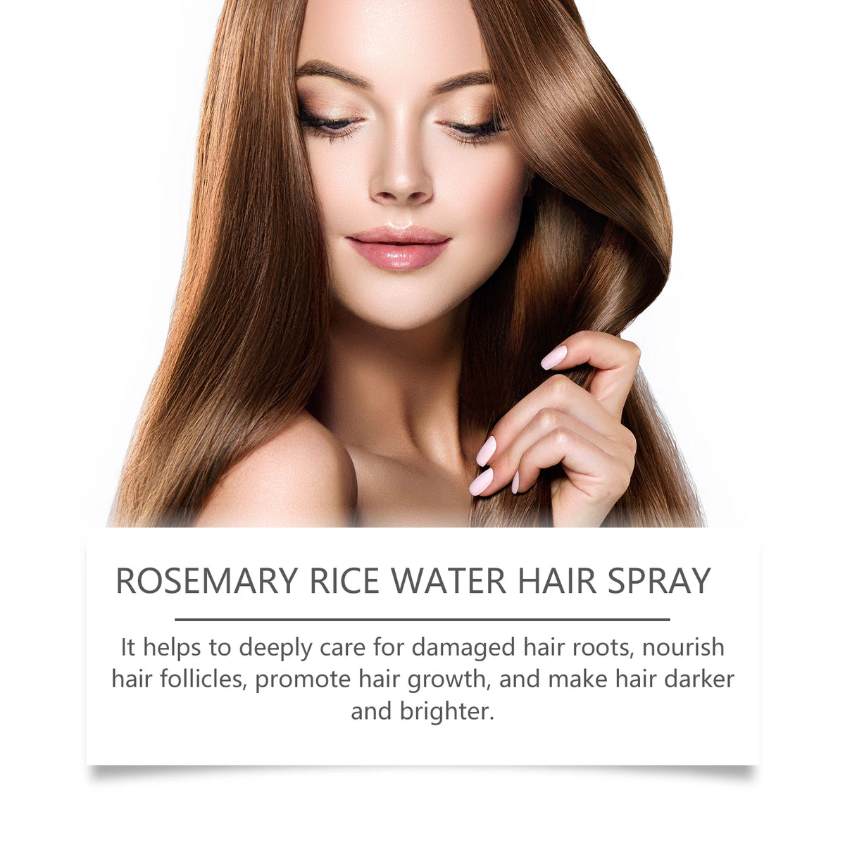 Rosemary Rice Water Hair Growth Spray - Leave-In Conditioner for Damaged Hair