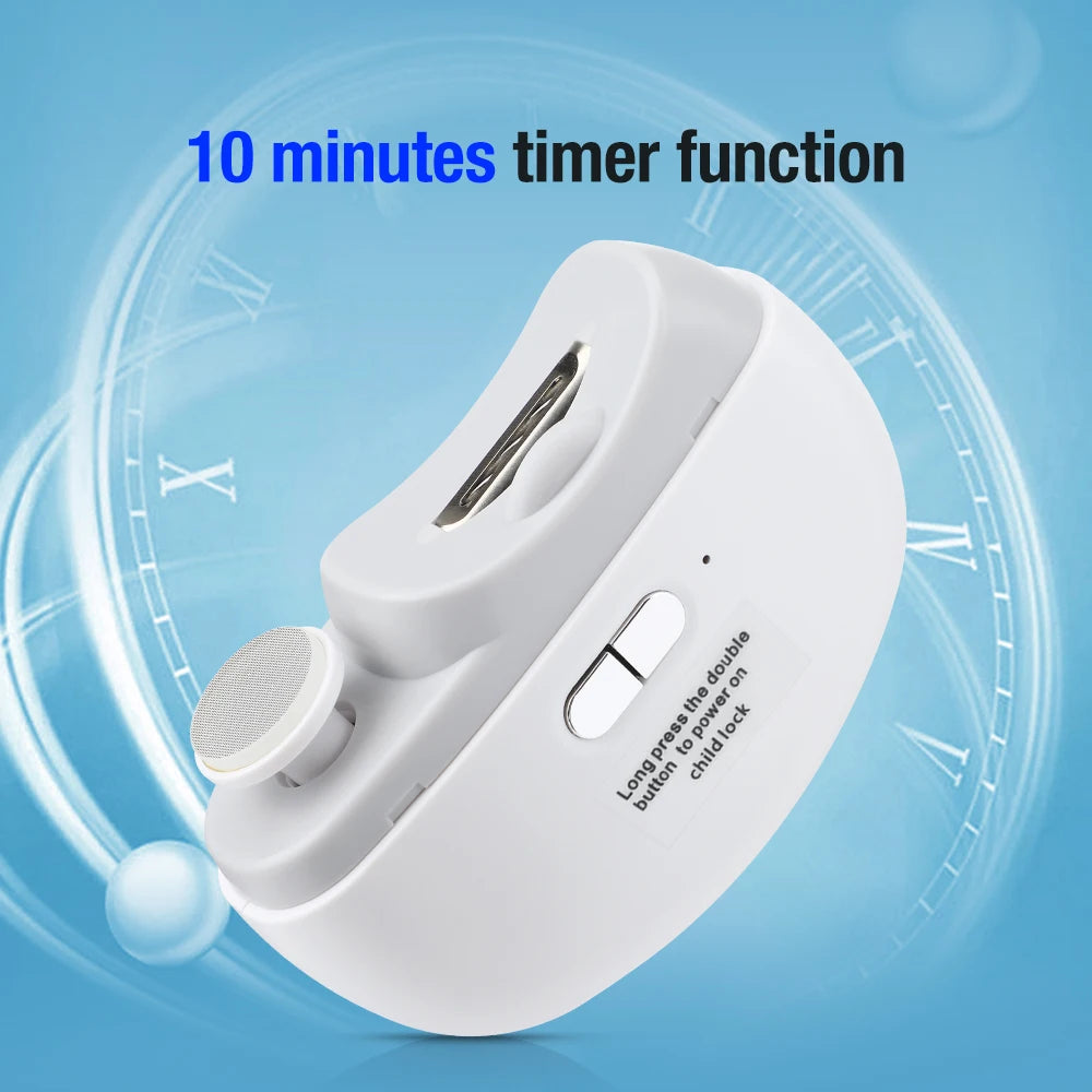 Automatic Electric Nail Clipper with Integrated LED Light & Polisher - 11