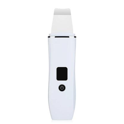 Ultrasonic Facial Skin Scrubber - Deep Pore Cleansing & Lifting Spatula Device