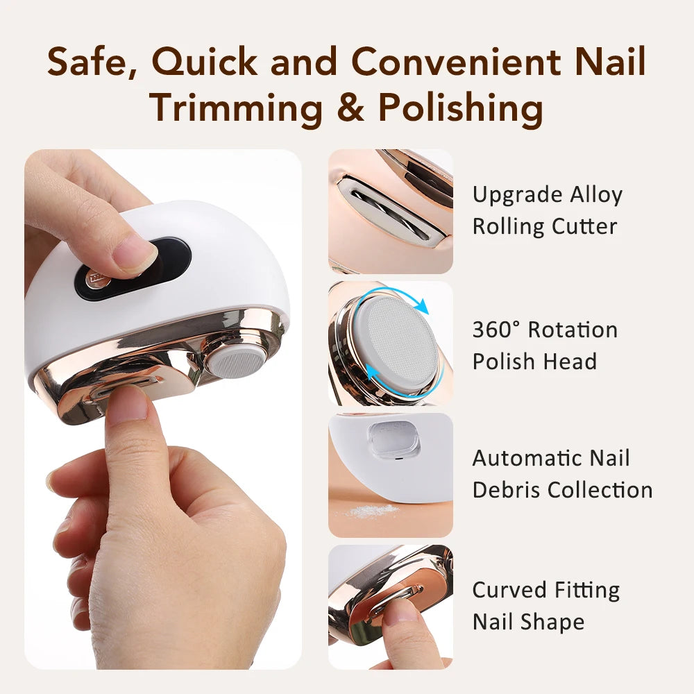 Electric Automatic Nail Clipper and Trimmer with LED Display - 4