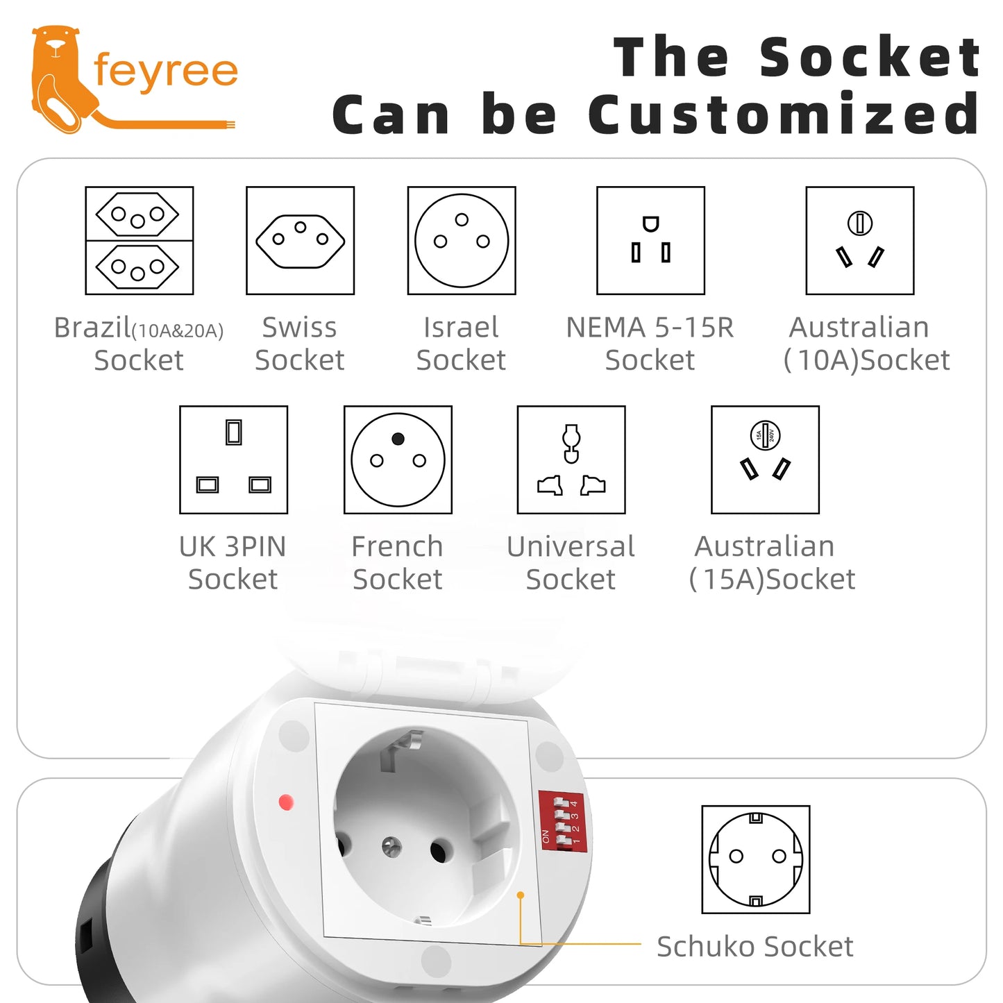 Type 2 V2L Electric Vehicle Discharger Adapter for Chinese EV Camping