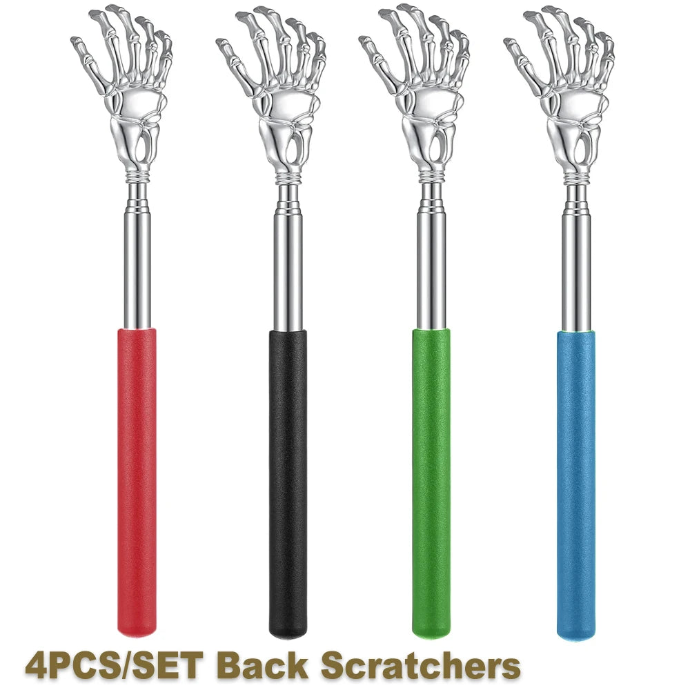 Telescopic Stainless Steel Back Scratcher - Portable Extendable Massager - 13