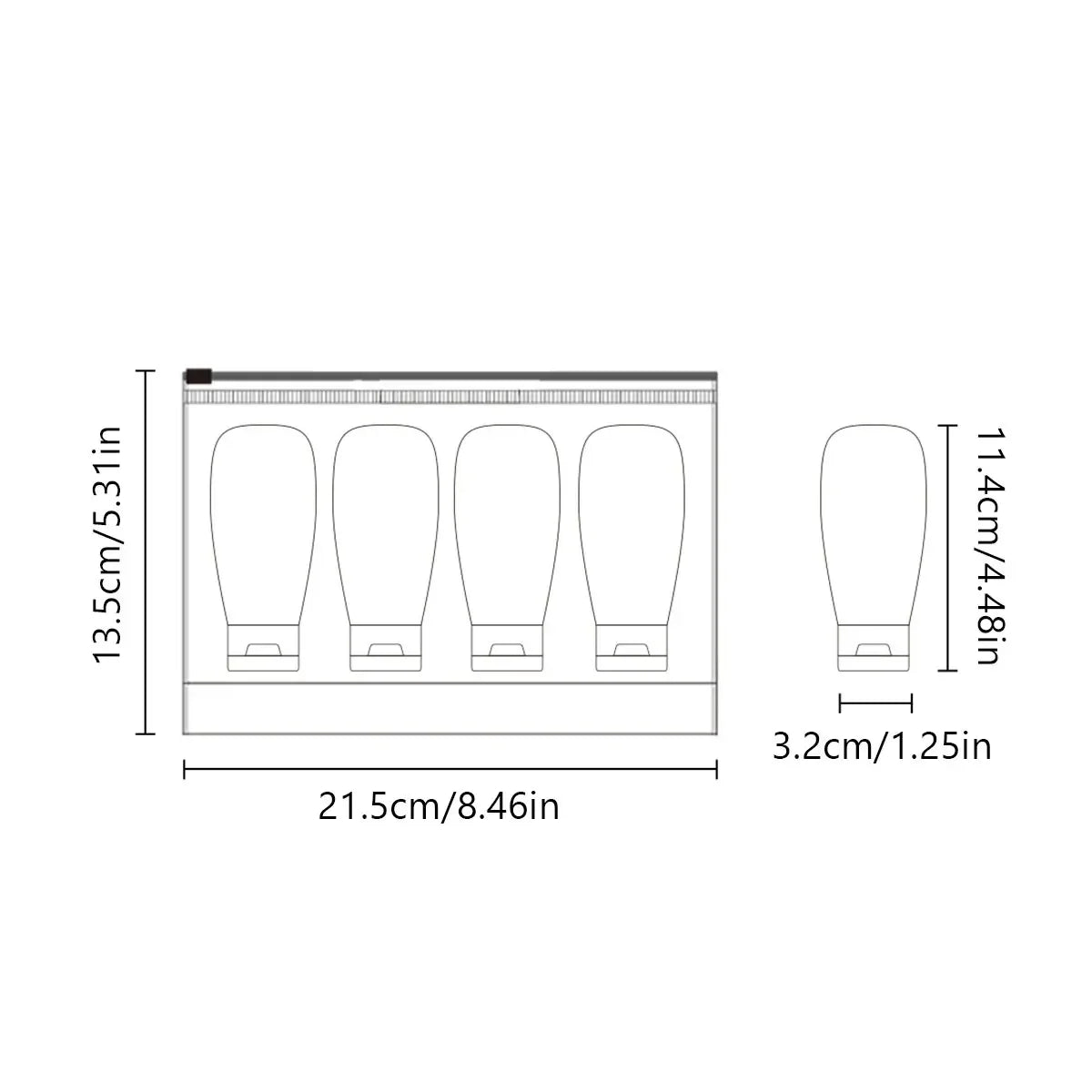 Leak-Proof Silicone Travel Bottles - Refillable Squeezable Containers for Toiletries - 6