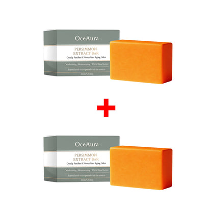 Persimmon Deodorizing Body Soap for Natural Aging Odor Neutralization & Skin Care