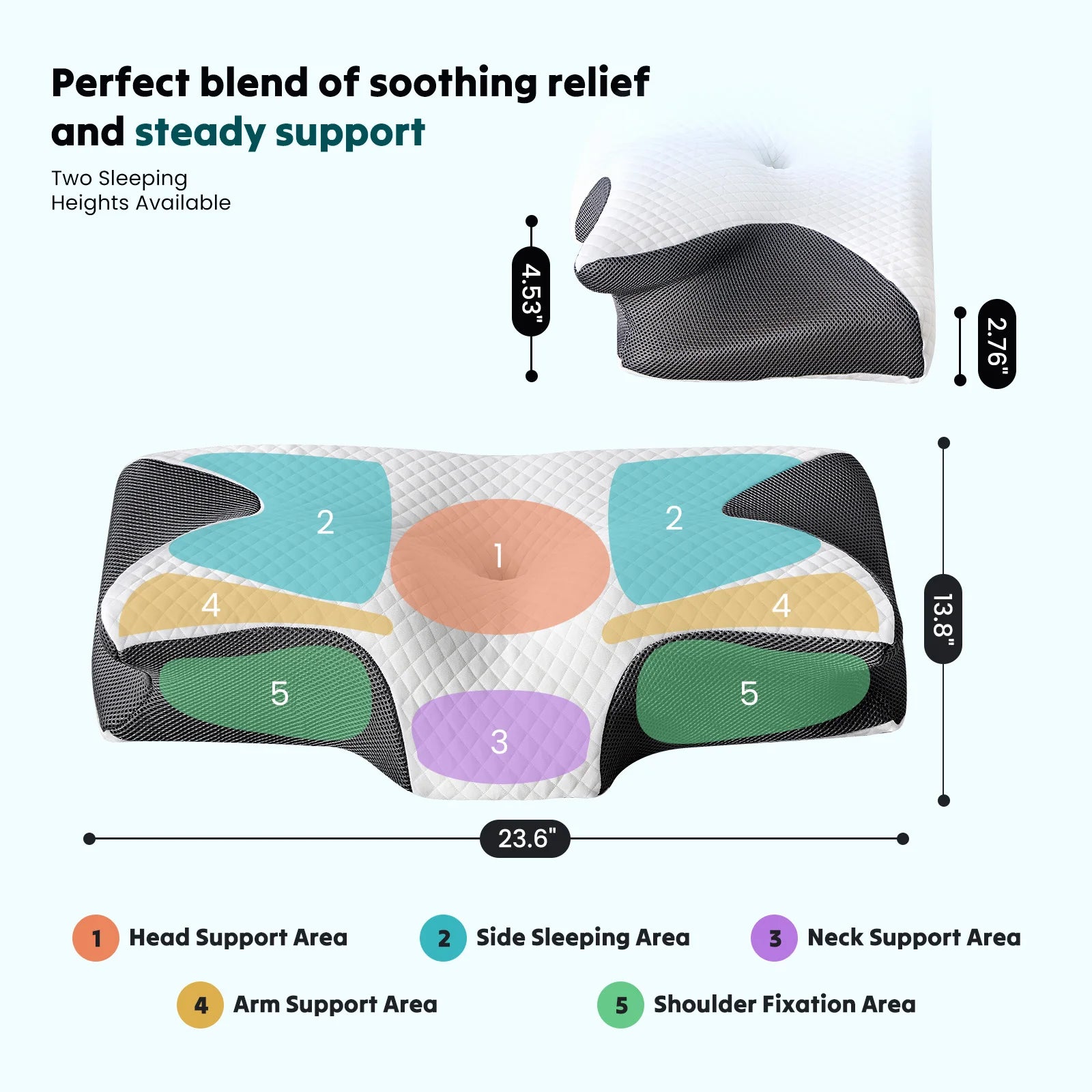 Ergonomic Memory Foam Cervical Pillow for Neck Pain Relief & Cooling - 2