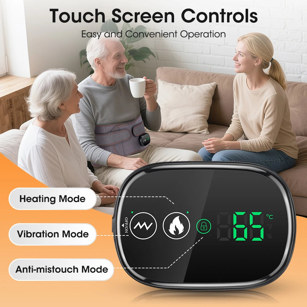 Heated Waist Massager Belt with Vibration Therapy for Back Pain Relief - 12