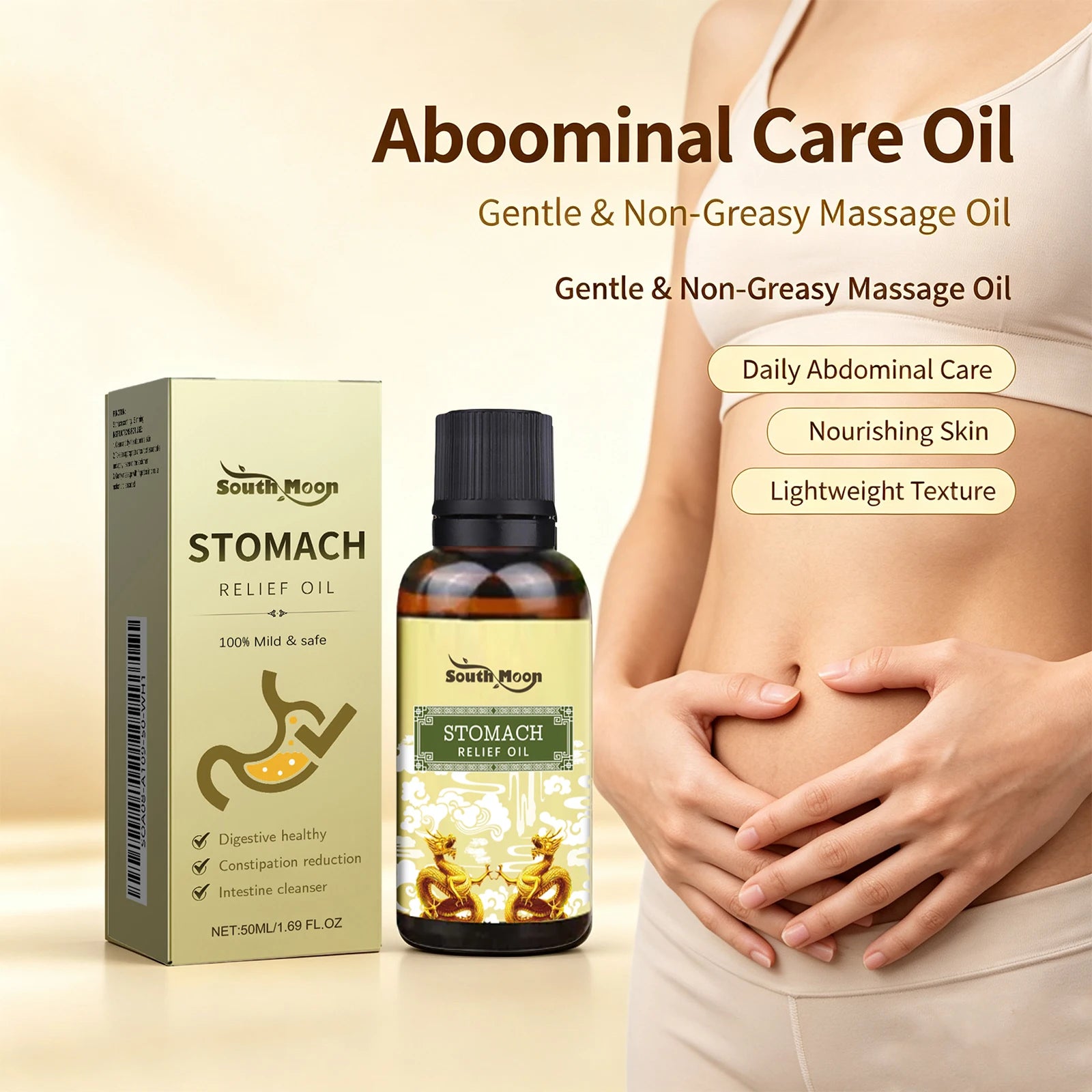 Natural Herbal Abdominal Massage Oil for Digestive Comfort & Constipation Relief - 6