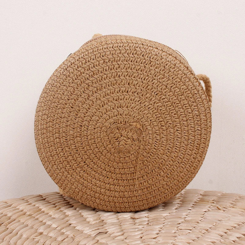 Luxury Round Straw Crossbody