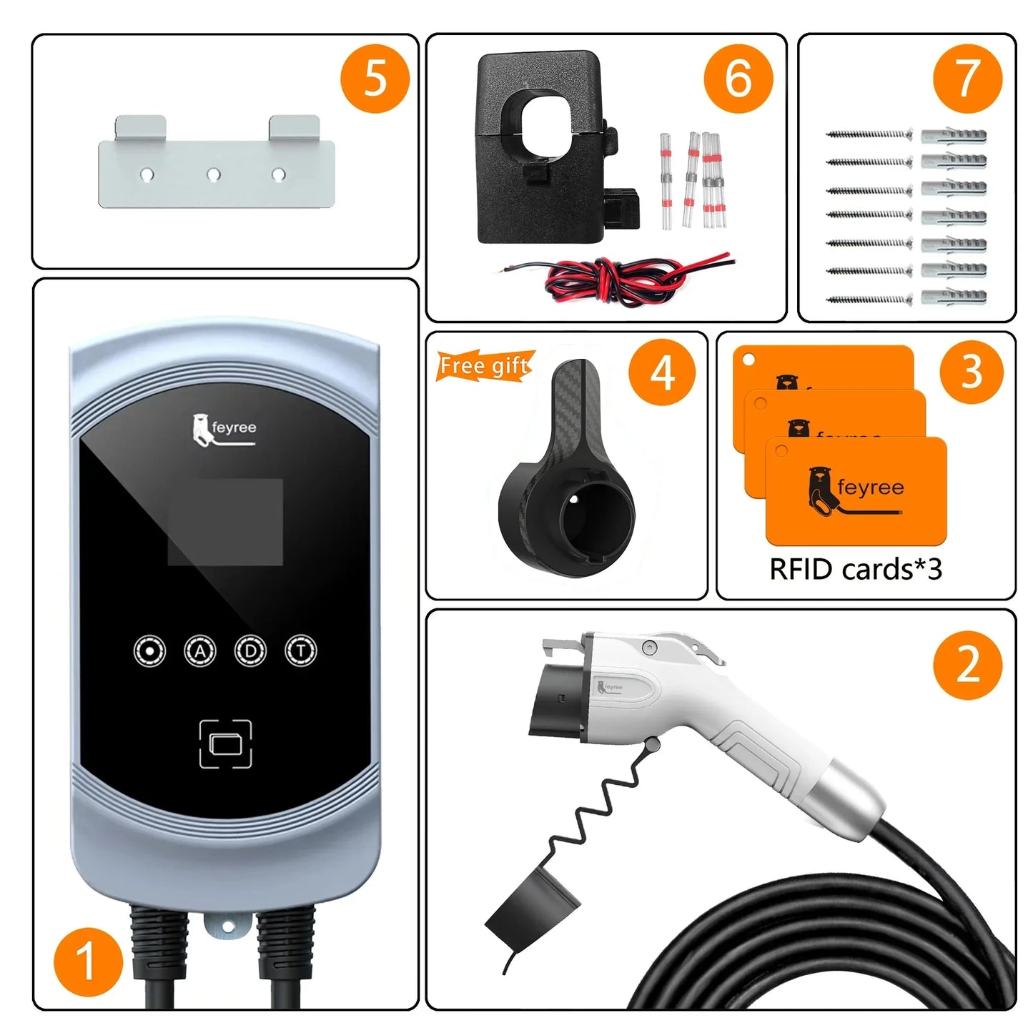 Smart EV Wallbox Charger - 12kW Type 1 Charging Station with App Control