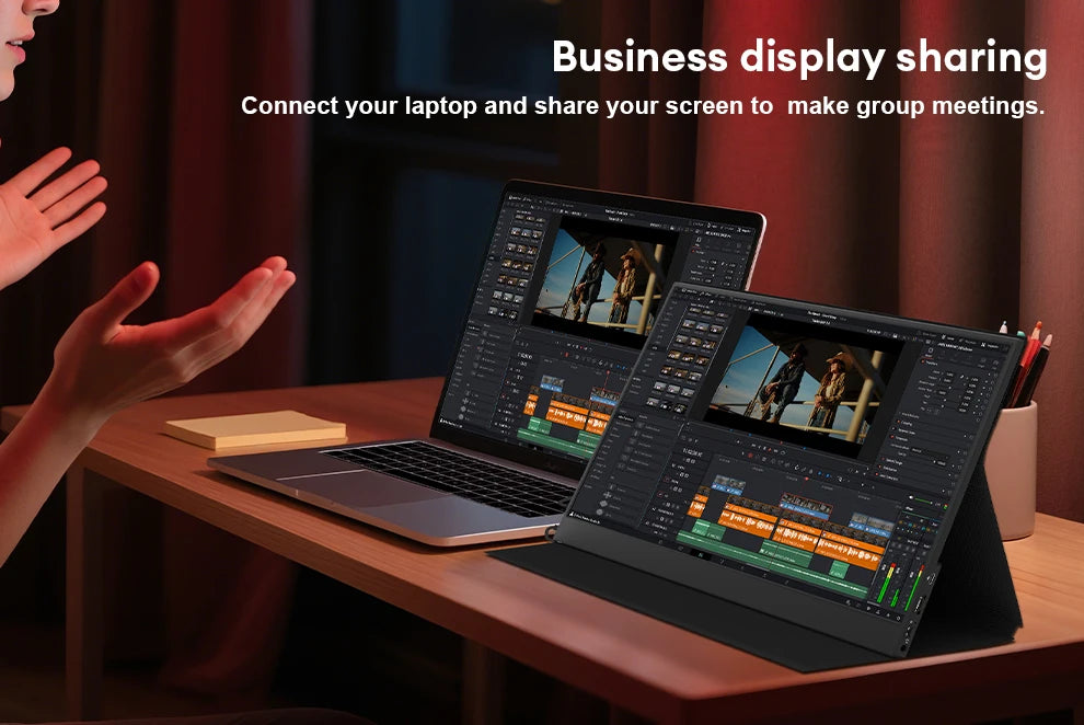 16.1" 144Hz Portable Gaming Monitor - 100% sRGB FHD Ultrathin IPS Display - 15