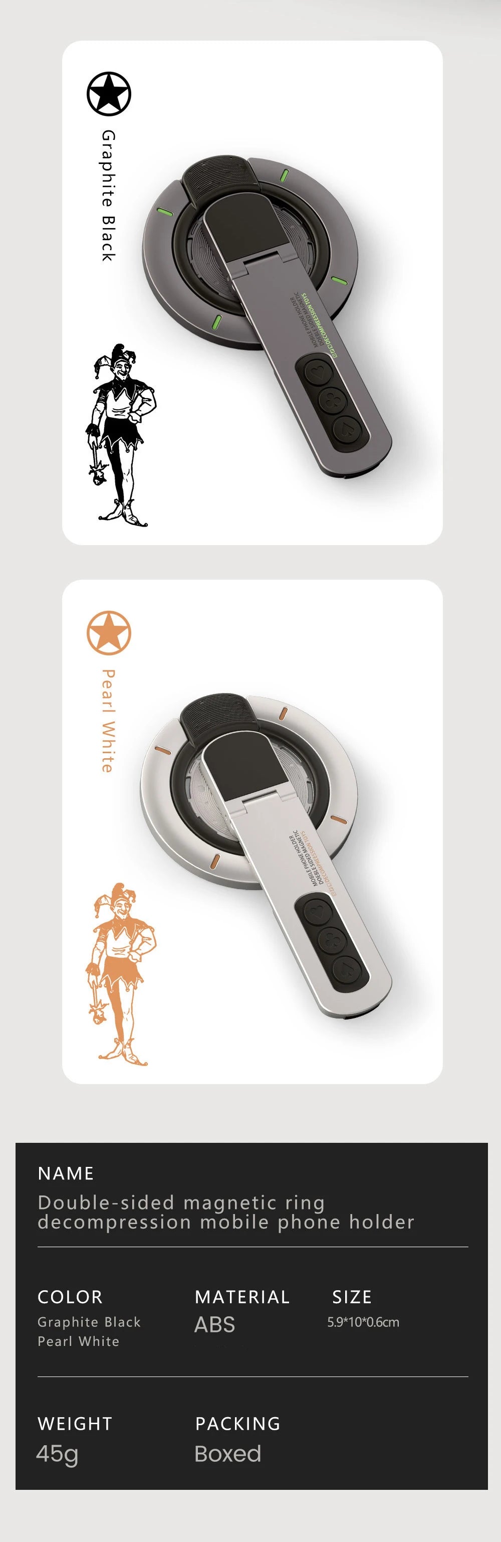 360° Magnetic Phone Stand & Ring Holder for MagSafe iPhones - 17