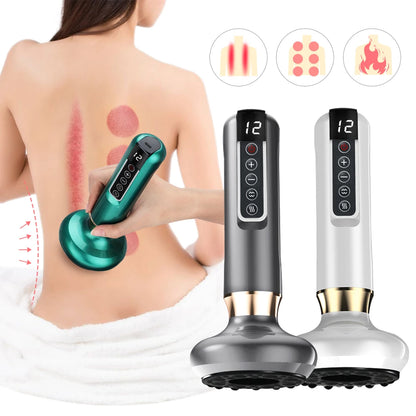 Electric Cupping & Gua Sha Massager - Adjustable Heat & Suction Therapy Device