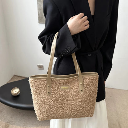 Luxury Lamb Wool Tote Bag