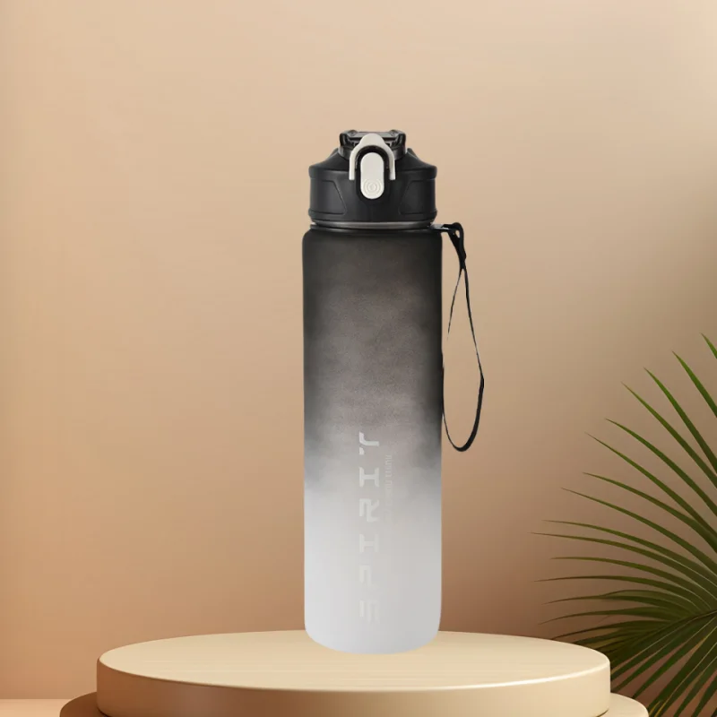 Motivational 750ml Sports Water Bottle with Time Marker & Leak-Proof Straw - 51
