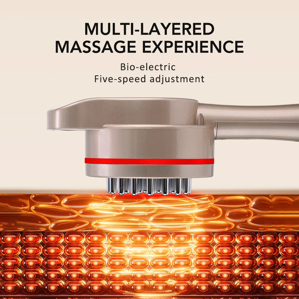 Electric Microcurrent Meridian Brush – Heated Lymphatic & Body Sculpting Massager - 4