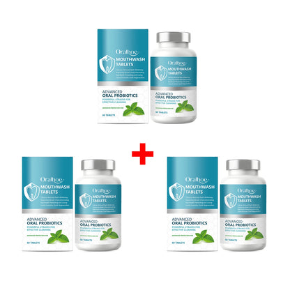 Probiotic Teeth Whitening Mouthwash Tablets for Fresh Breath & Oral Care