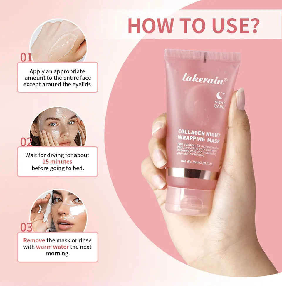Overnight Collagen Wrapping Mask - Hydrating Peel-Off Facial Gel - 25