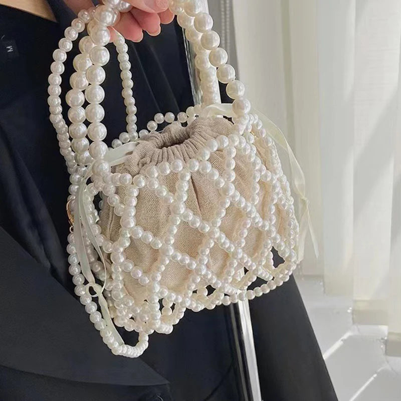 Luxury Retro Beaded Bucket Bag