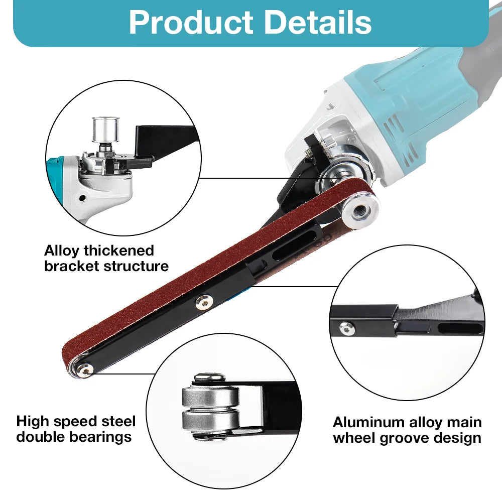 Angle Grinder to Belt Sander Adapter - Sanding Belt Attachment for Wood & Metal