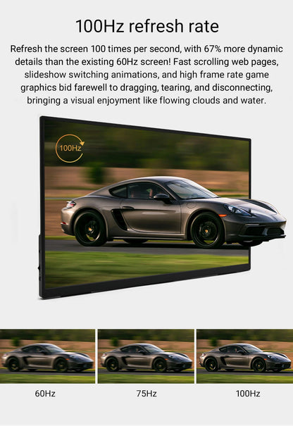 18-Inch 100Hz Portable Monitor 1080P FHD HDR IPS Travel Display