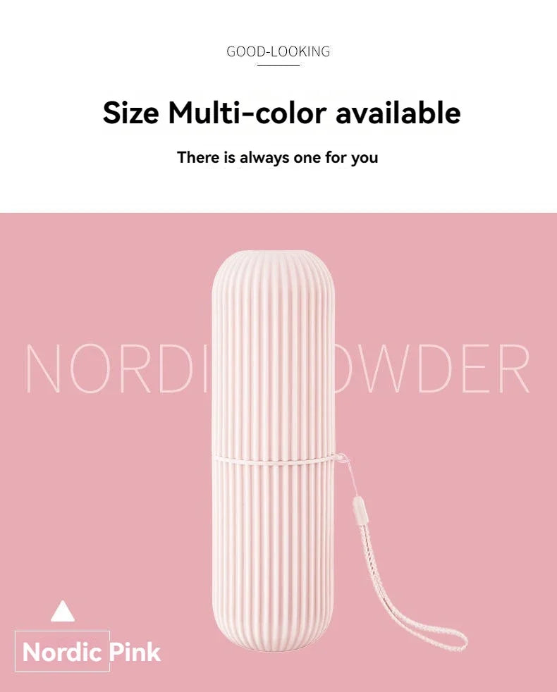 Portable Travel Toothbrush & Toothpaste Holder Case - Eco-Friendly Storage