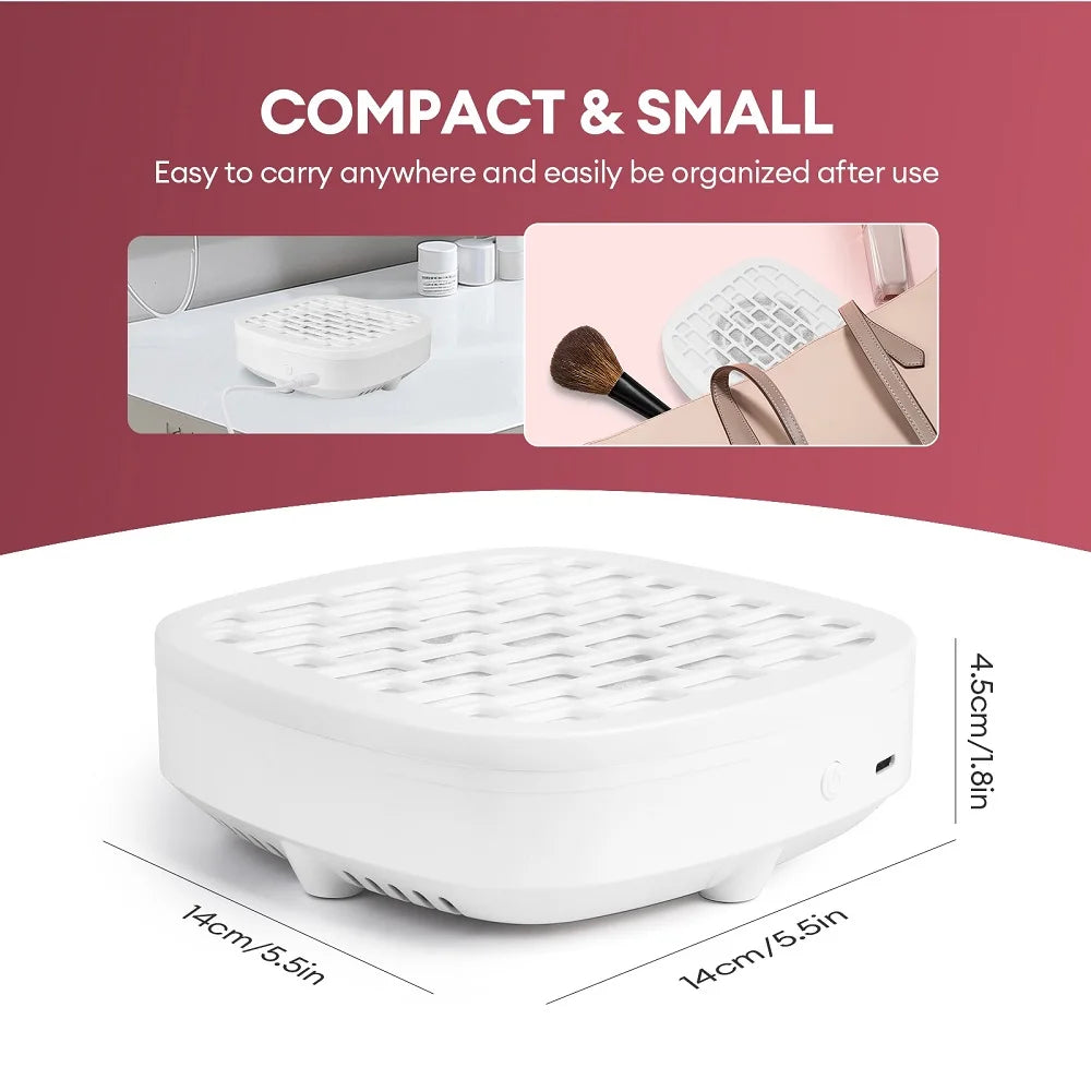 Portable Mini Nail Dust Collector USB Vacuum 3200RPM