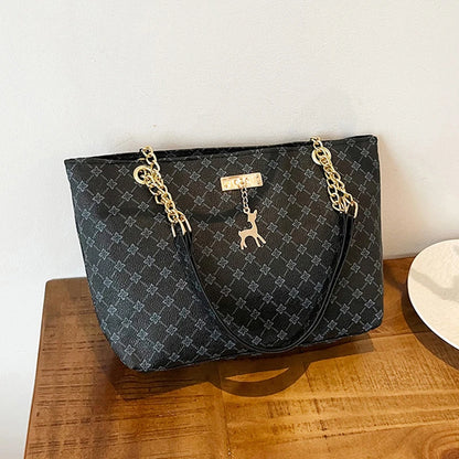 Luxury Vintage PU Tote Bag