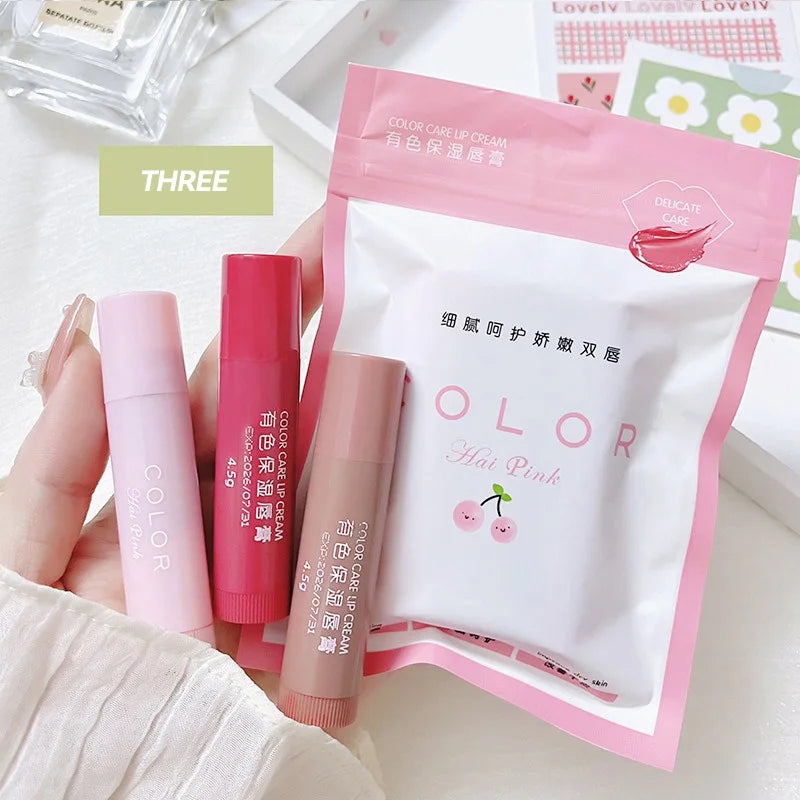3-Piece Tinted Moisturizing Lip Balm Set – Hydrating & Anti-Chapping Care