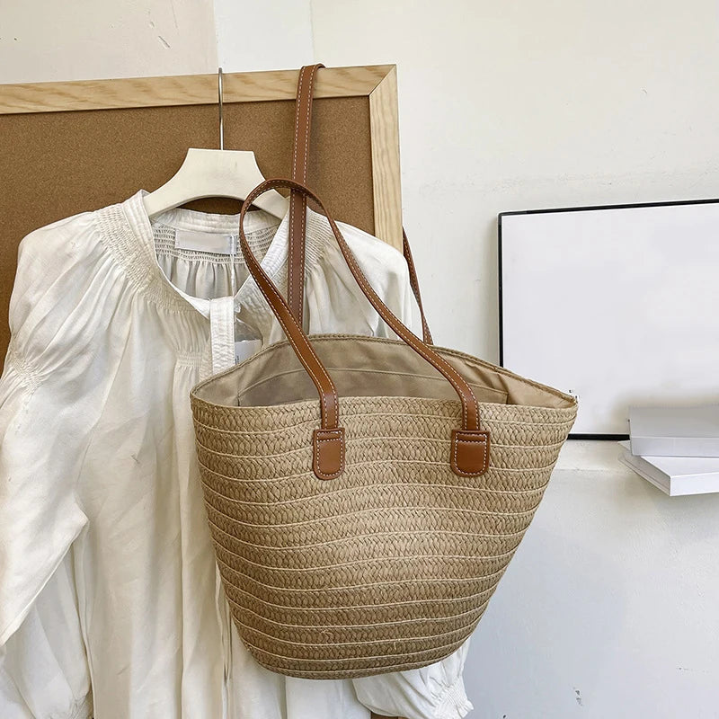Luxury Bohemian Straw Tote