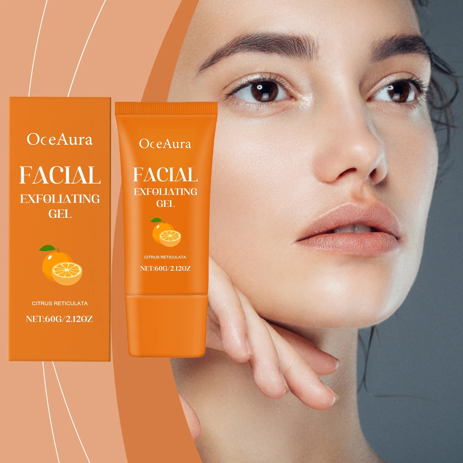 Orange Vitamin C Facial Exfoliating Gel for Deep Cleansing & Brightening - 2