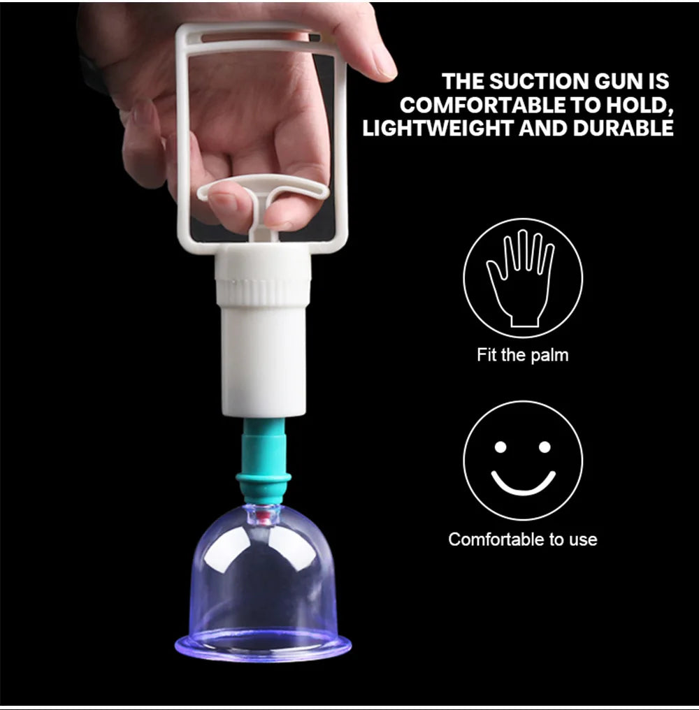 6-Cup Vacuum Cupping Therapy Set with Hand Pump