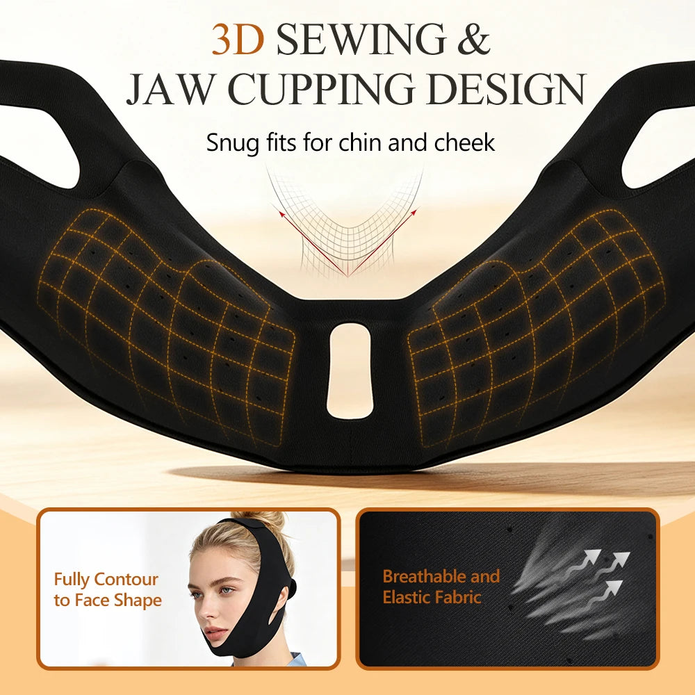 V-Line Face Lifting Bandage with Hot & Cold Gel Pack for Jaw & Chin Contouring