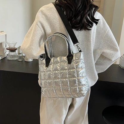 Luxury Quilted Puffy Tote Bag