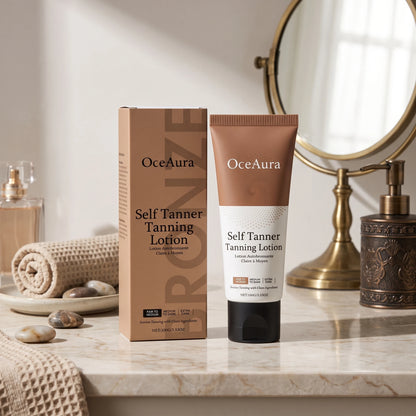Natural Bronze Gradual Self Tanning Lotion for Face and Body Sunless Tan