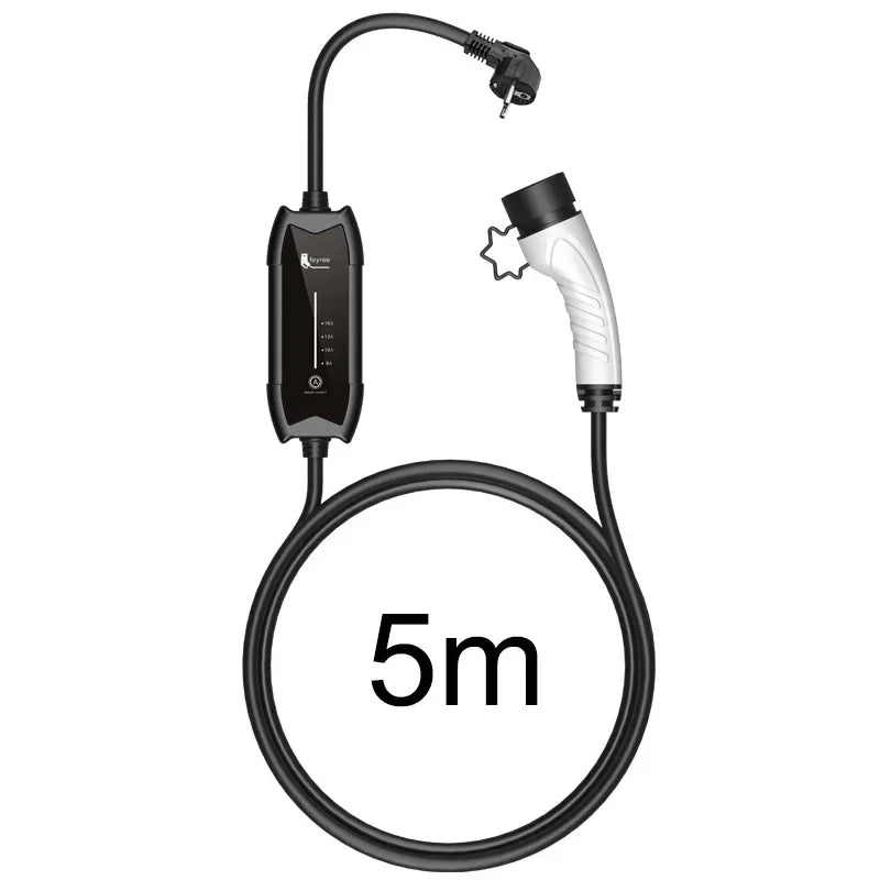 Portable EV Charger Type 1 & 2 - 3.5KW Adjustable Electric Car Charging Cable - 35