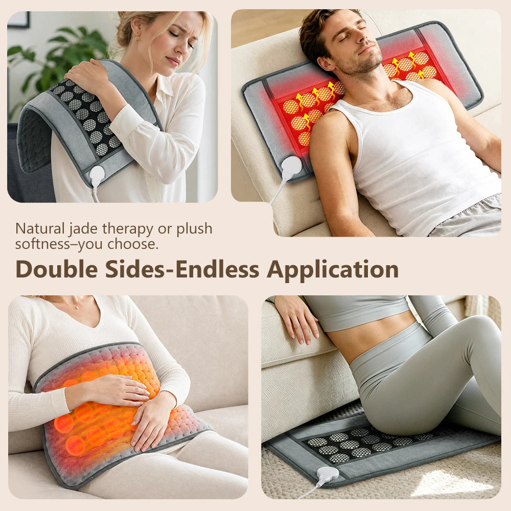 Jade Stone Heating Pad - Deep Tissue Thermal Therapy for Pain Relief