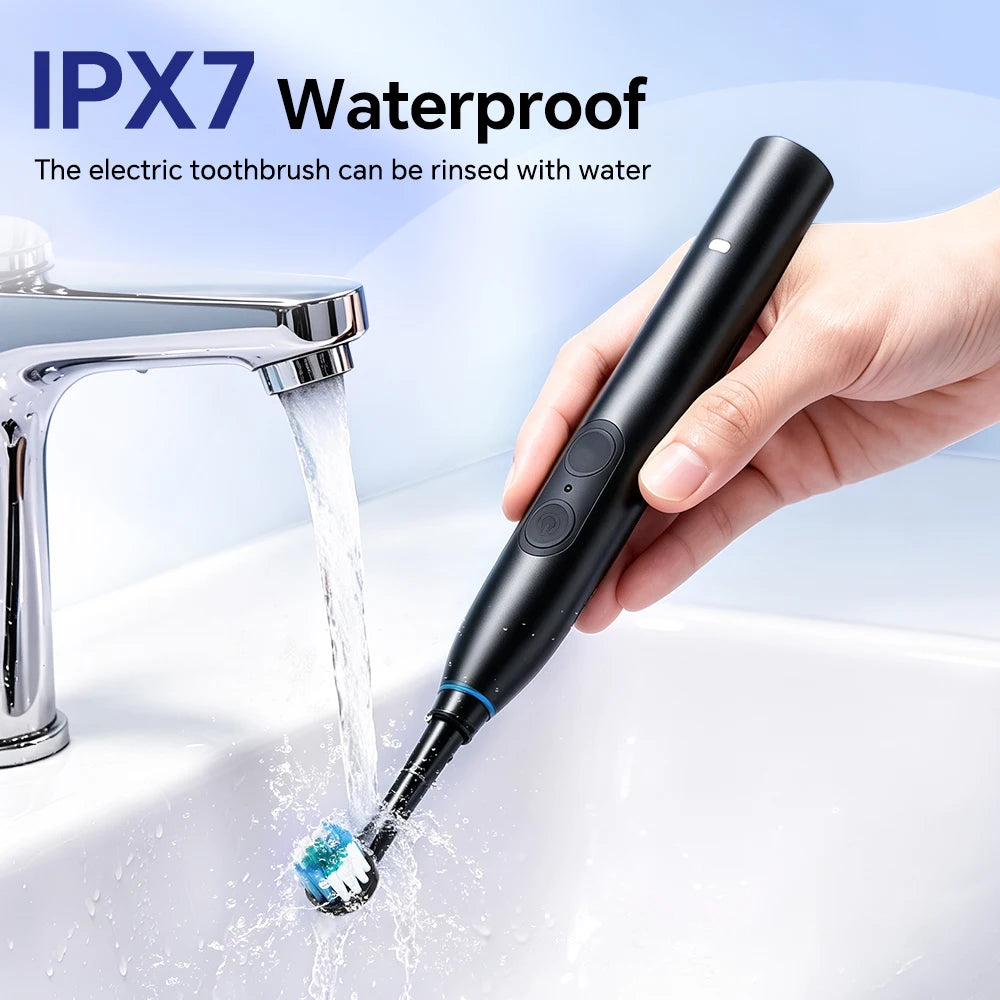 Dual-Button Electric Rotating Toothbrush with 5 Cleaning Modes and Smart Timer - 5
