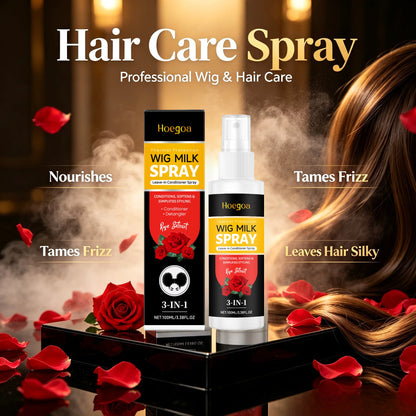 3-in-1 Rose Wig Conditioning & Detangling Spray for Silky Smooth Hair